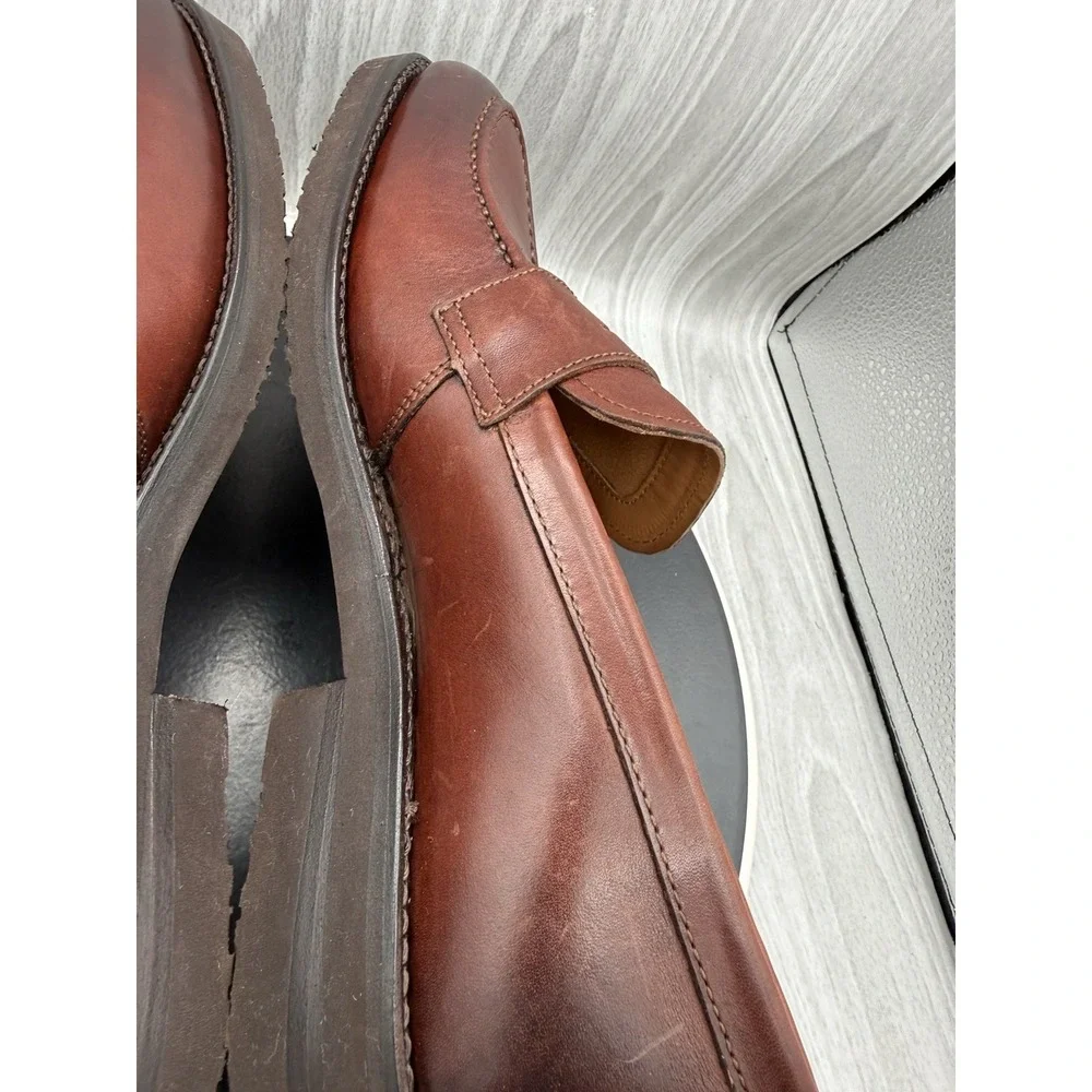 Allen Edmonds Damon Mens Size 8D Chili Brown Penny Loafers Dress Shoes 8647